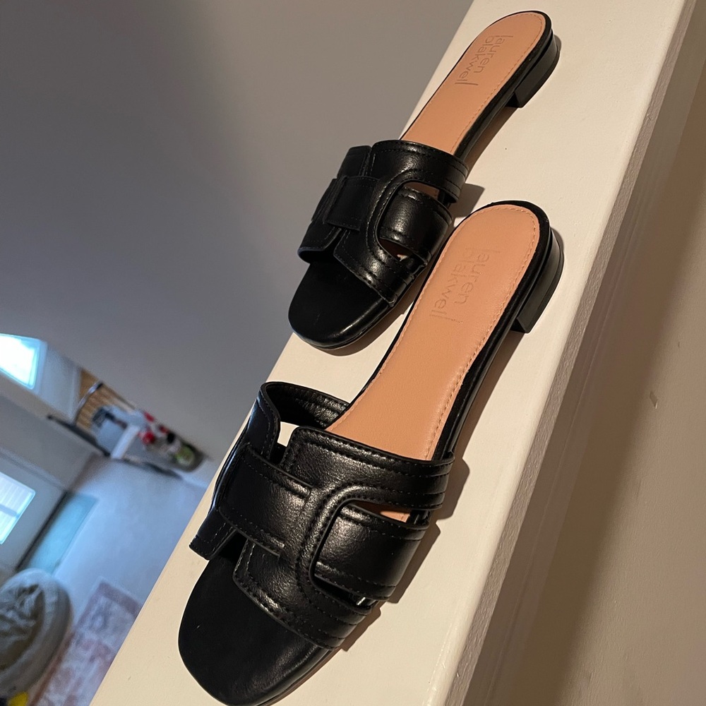 Elegant Black Leather Sandals